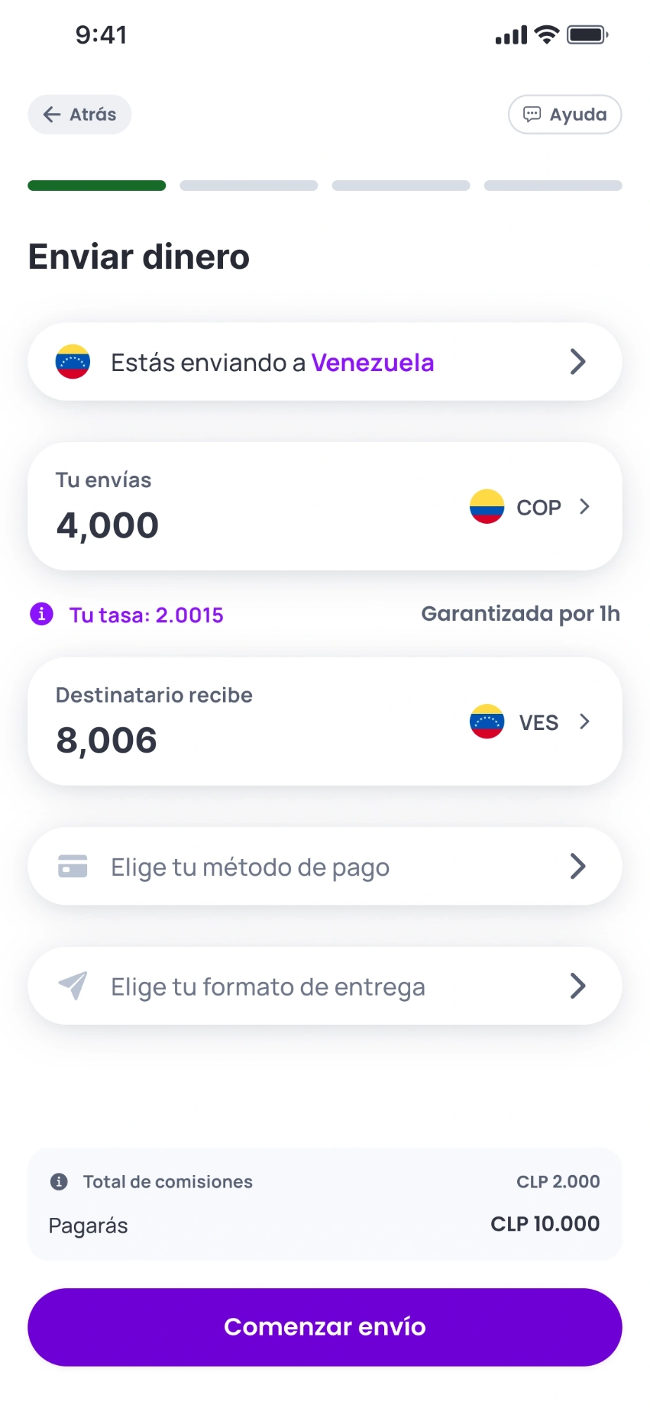 Mockup de la interfaz del proyecto Retorna